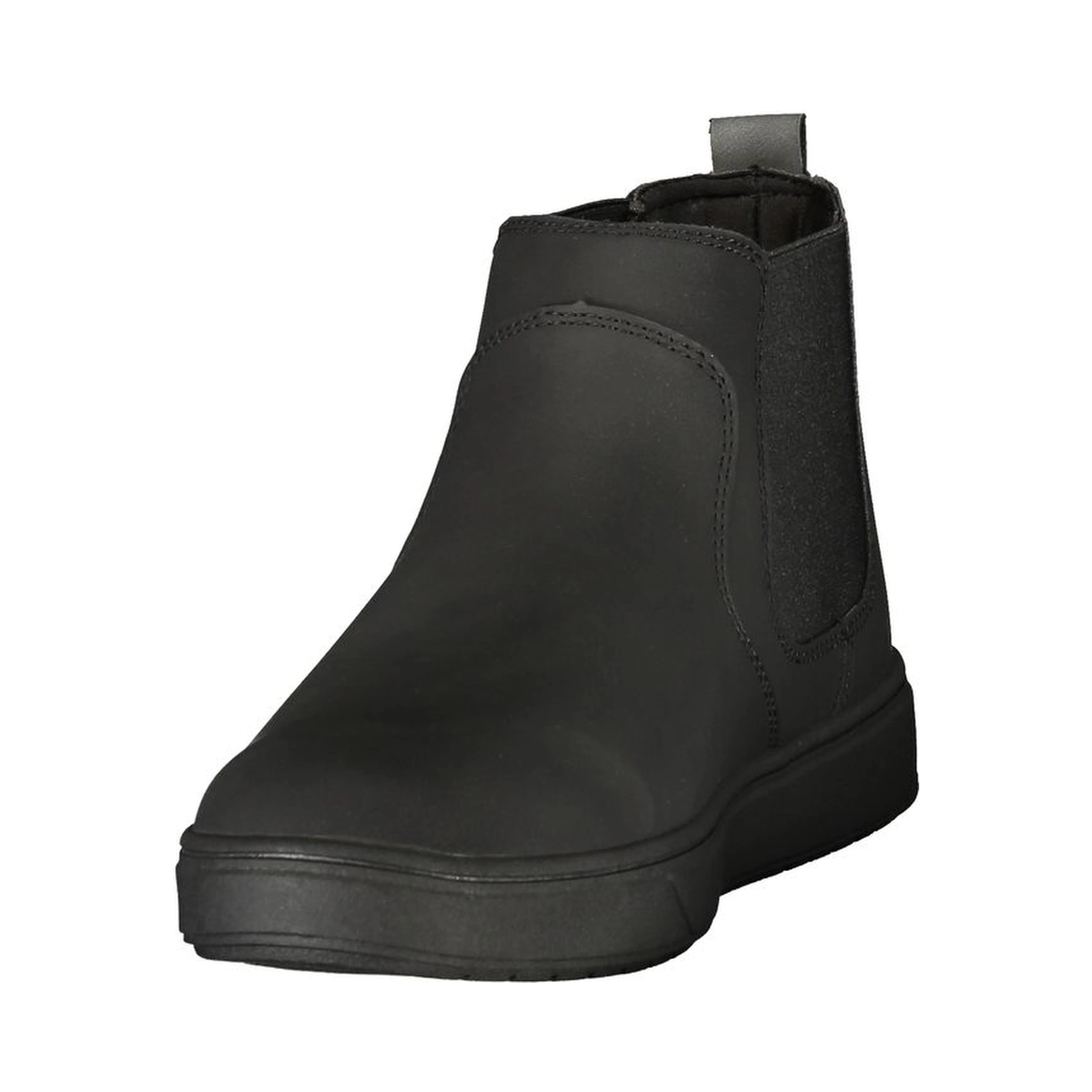 Black Polyester Ankle Boots