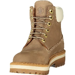 Beige Polyester Ankle Boots