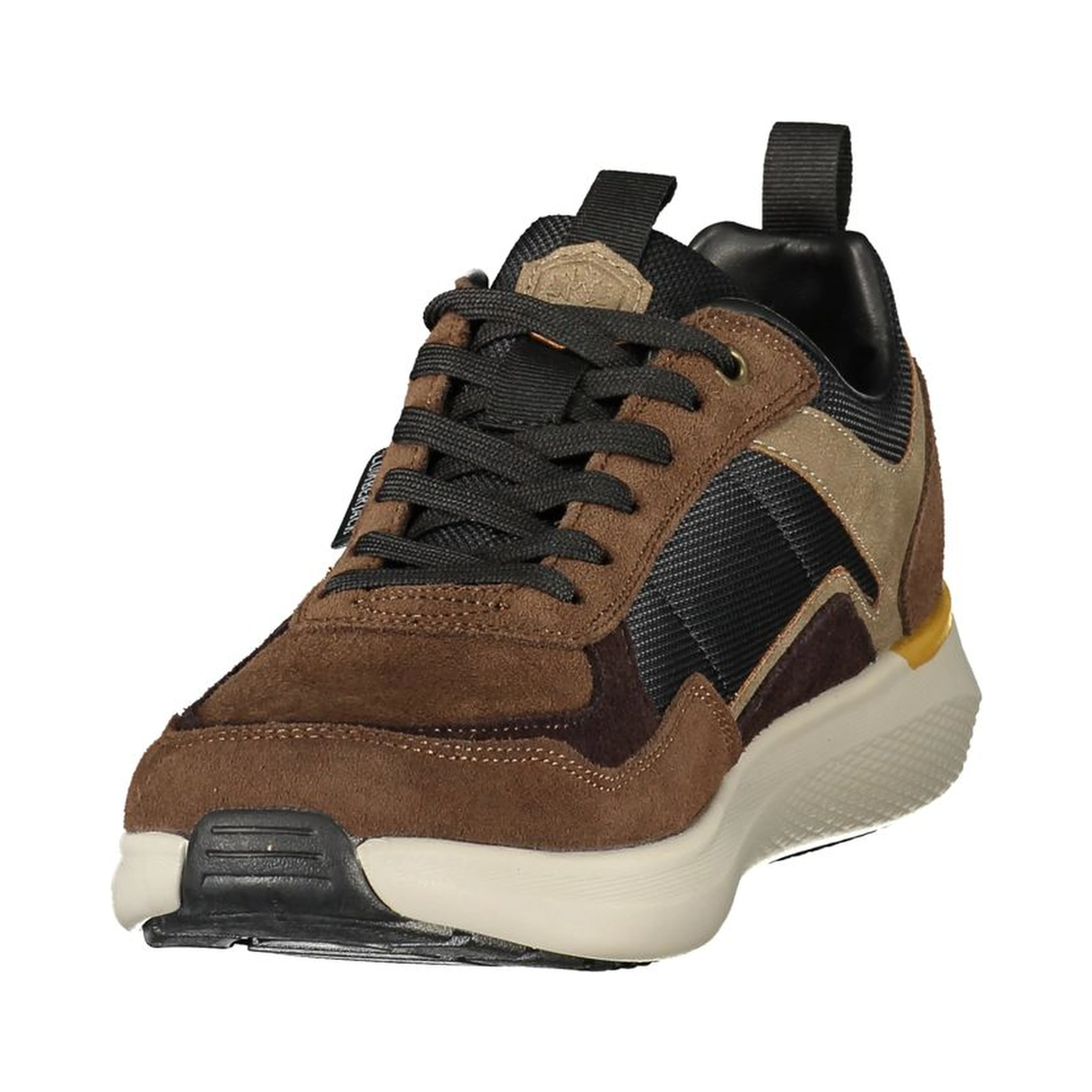 Brown Polyester Athletic Sneakers