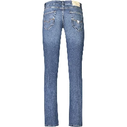 Blue Cotton Skinny Jeans