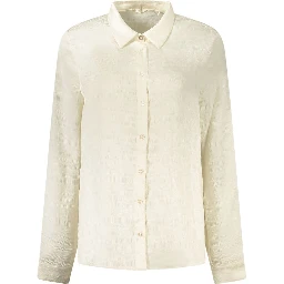 White Polyester Dress Shirt