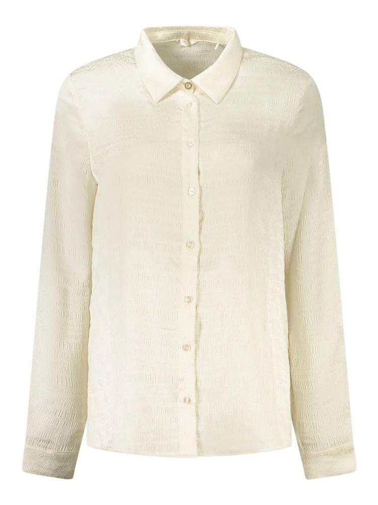 White Polyester Dress Shirt
