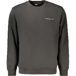 Black Cotton Men Sweatshirt
