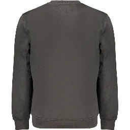 Black Cotton Men Sweatshirt