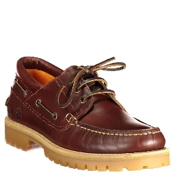 Brown Leather Slip-On Loafers