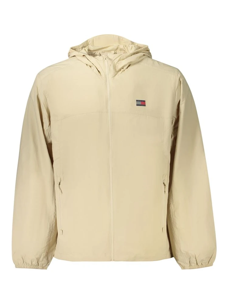 Beige Polyamide Men's Jacket