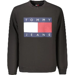 Black Cotton Men's Sweatshirt