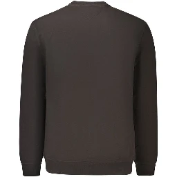 Black Cotton Men's Sweatshirt