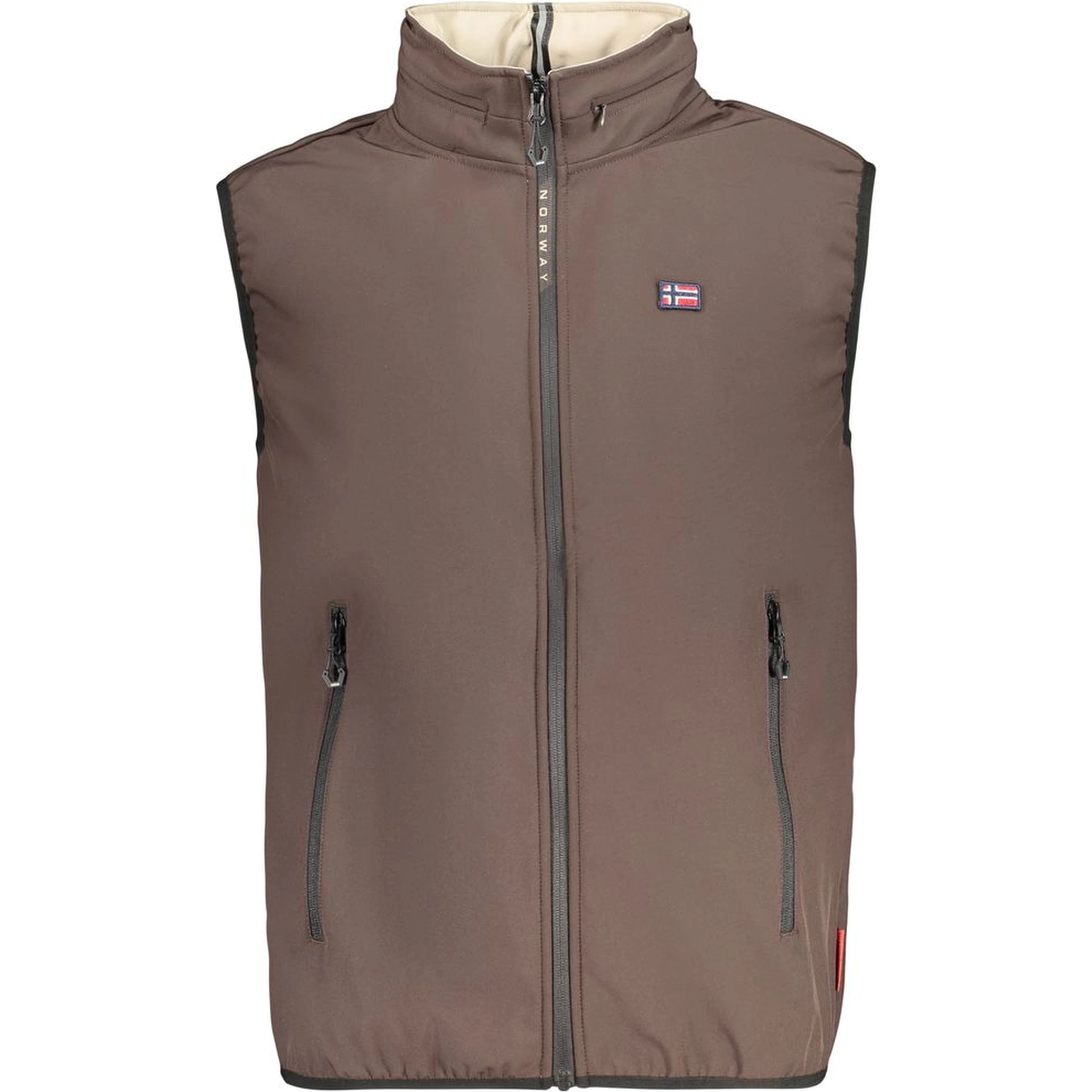 Brown Polyester Men's Vest