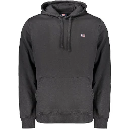 Black Cotton Men's Sweatshirt