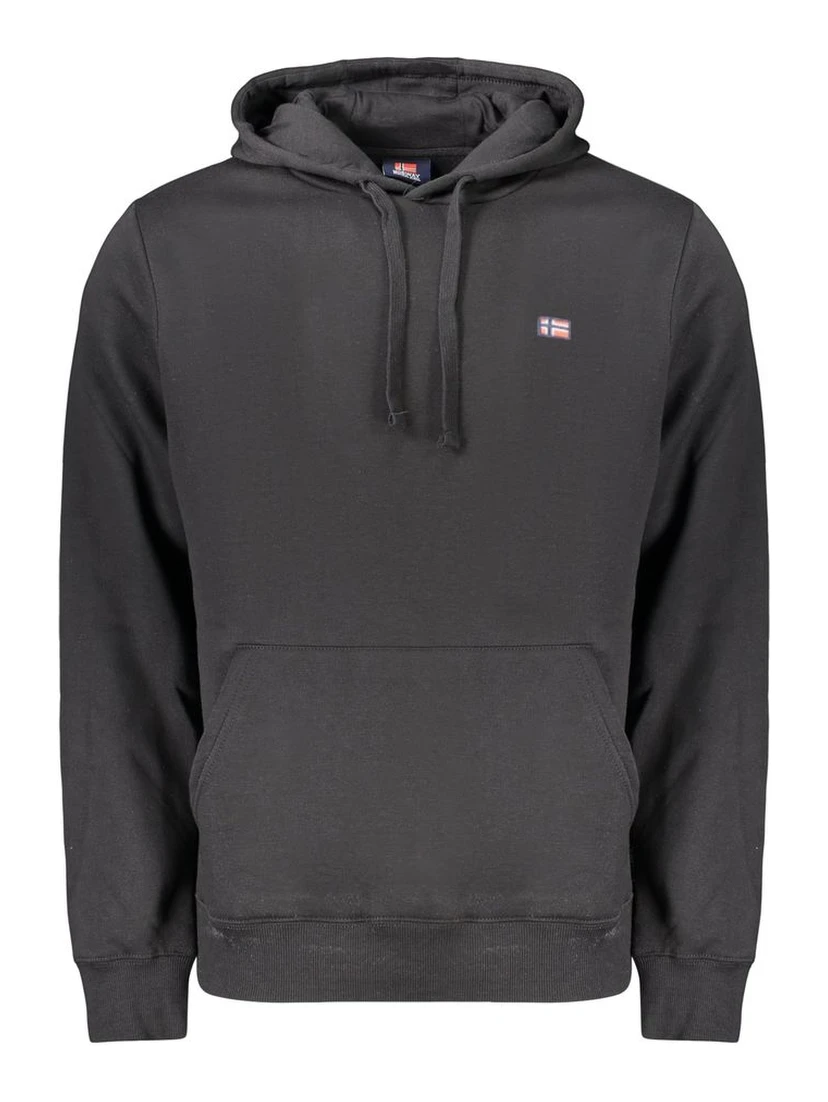 Black Cotton Men's Sweatshirt