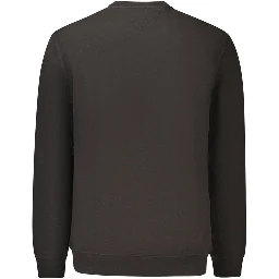 Black Cotton Men's Sweatshirt