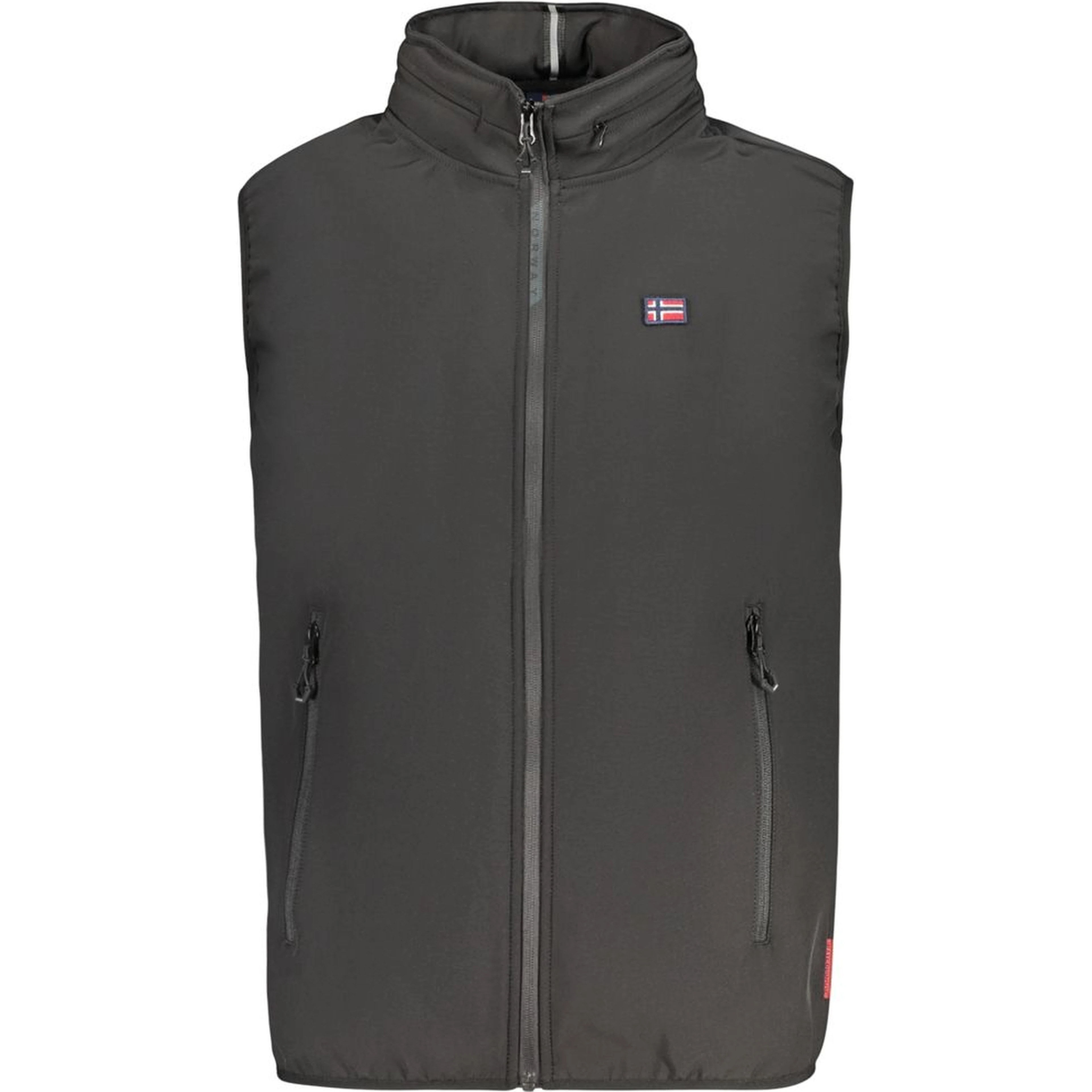 Black Polyester Mens Vest