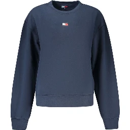 Blue Cotton Womens Sweatshirt
