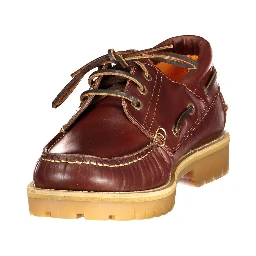 Brown Leather Slip-On Loafers