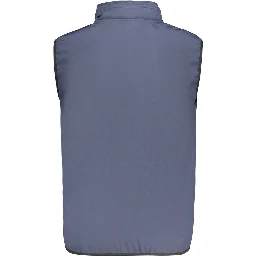 Blue Polyester Men's Vest