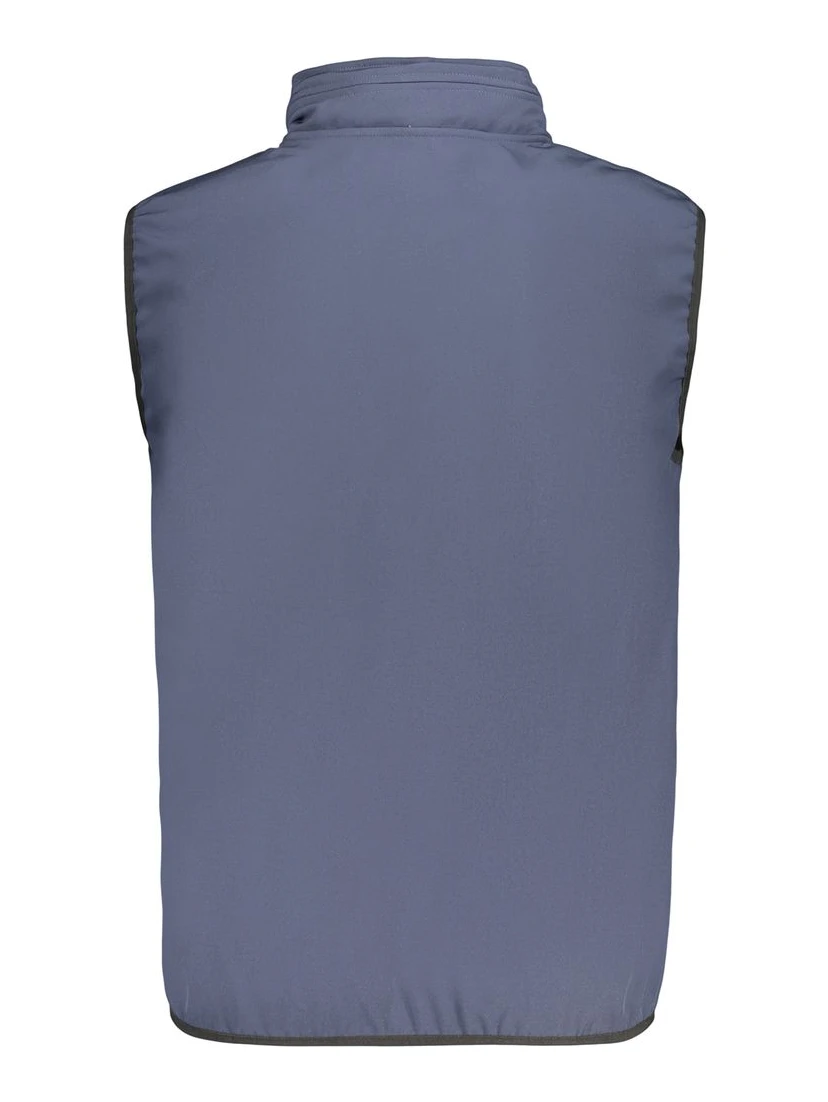 Blue Polyester Men's Vest