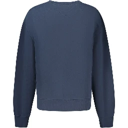 Blue Cotton Womens Sweatshirt