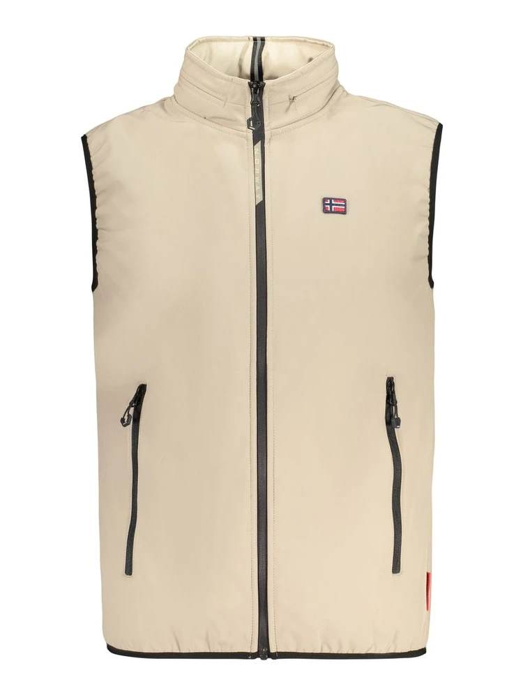Brown Polyester Men's Vest