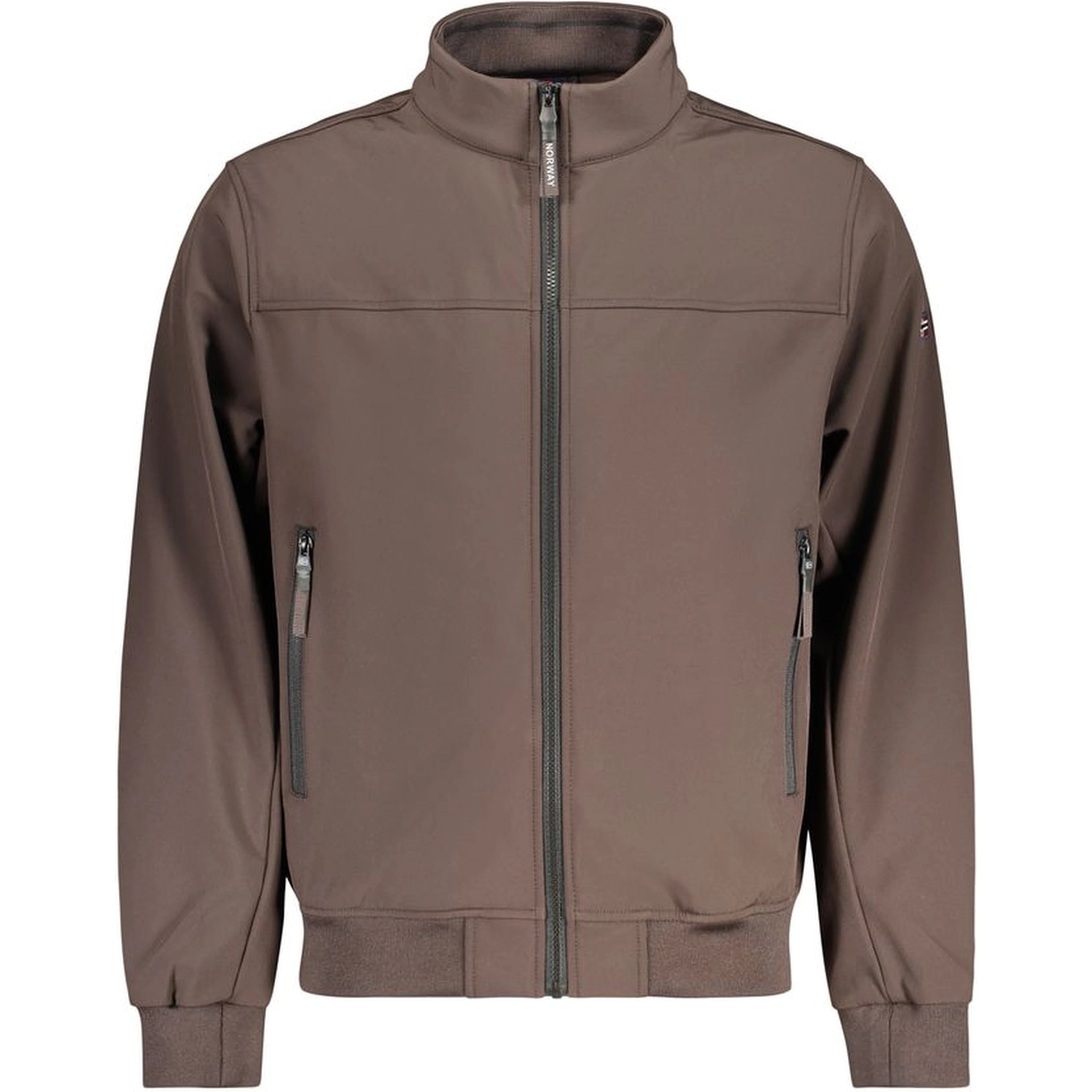 Brown Polyester Men's Jacket