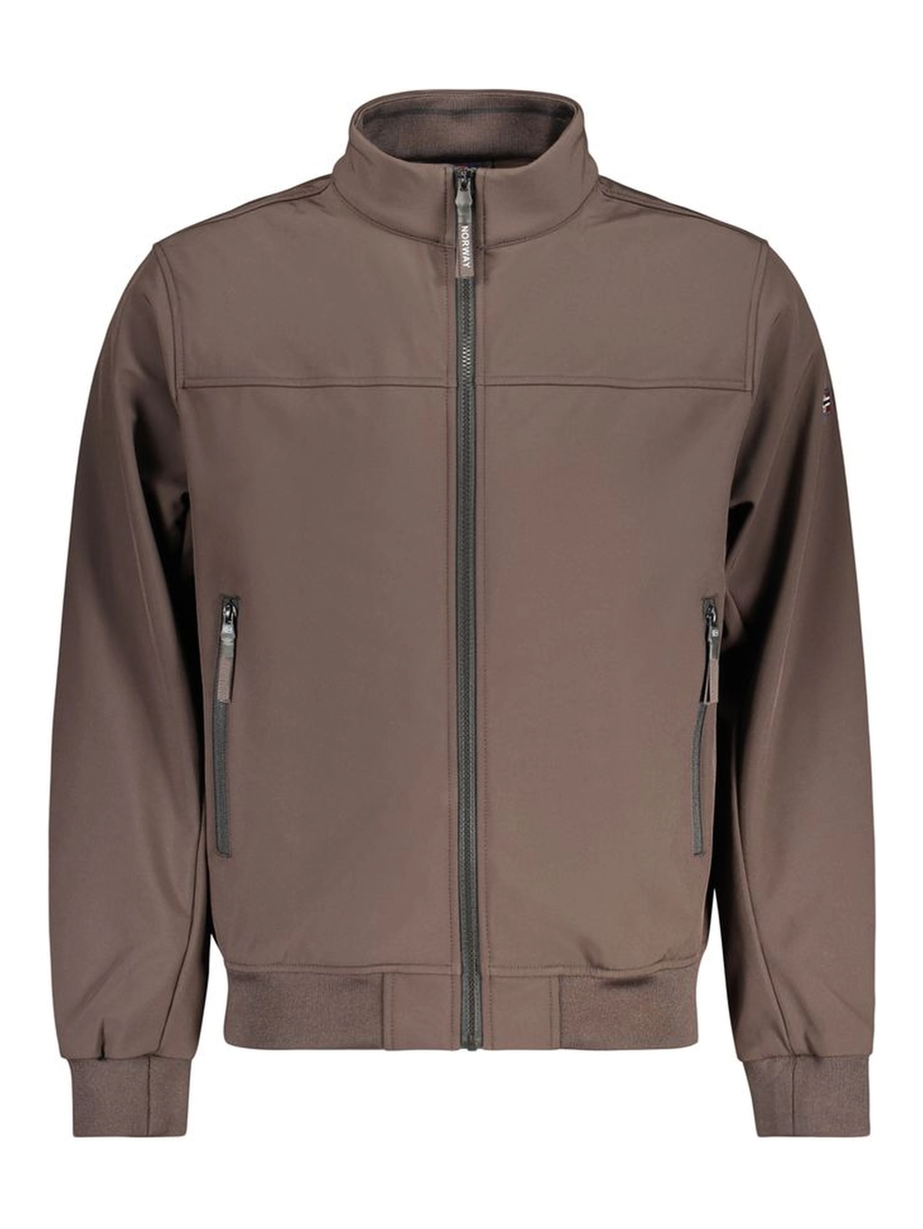 Brown Polyester Men's Jacket