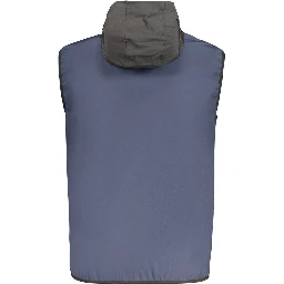 Blue Polyester Men's Vest