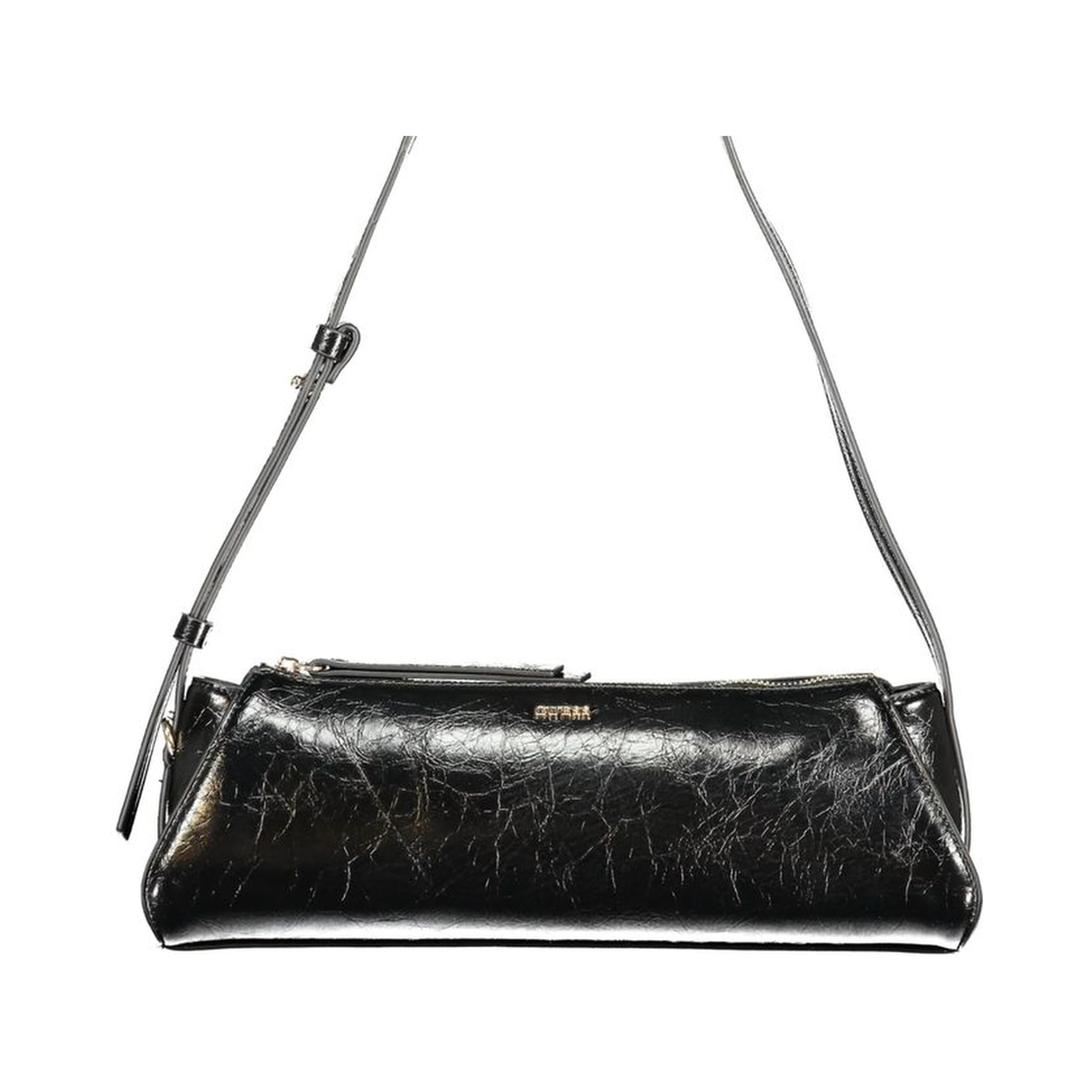 Black Polyurethane Women's Handbag