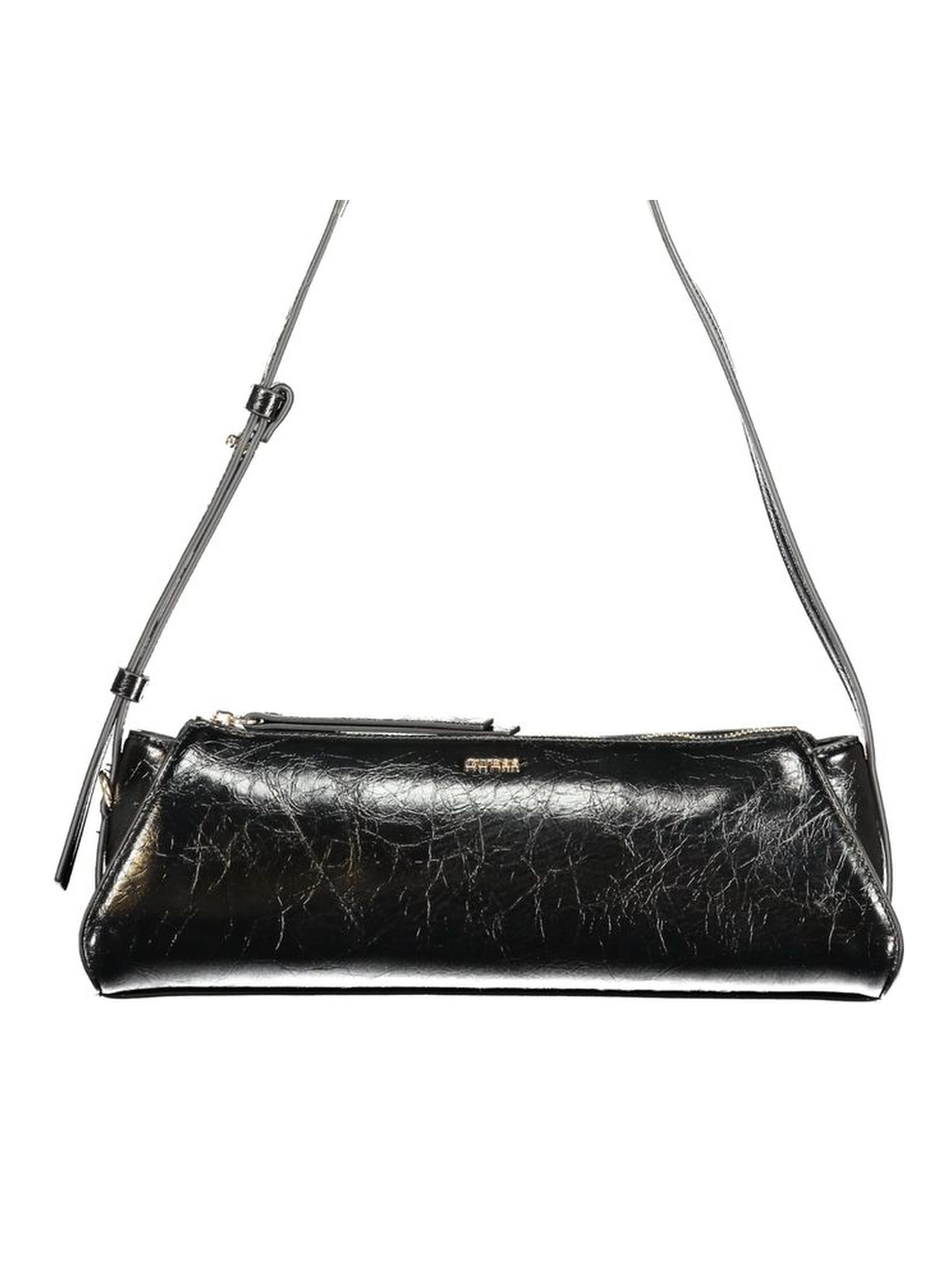 Black Polyurethane Women's Handbag