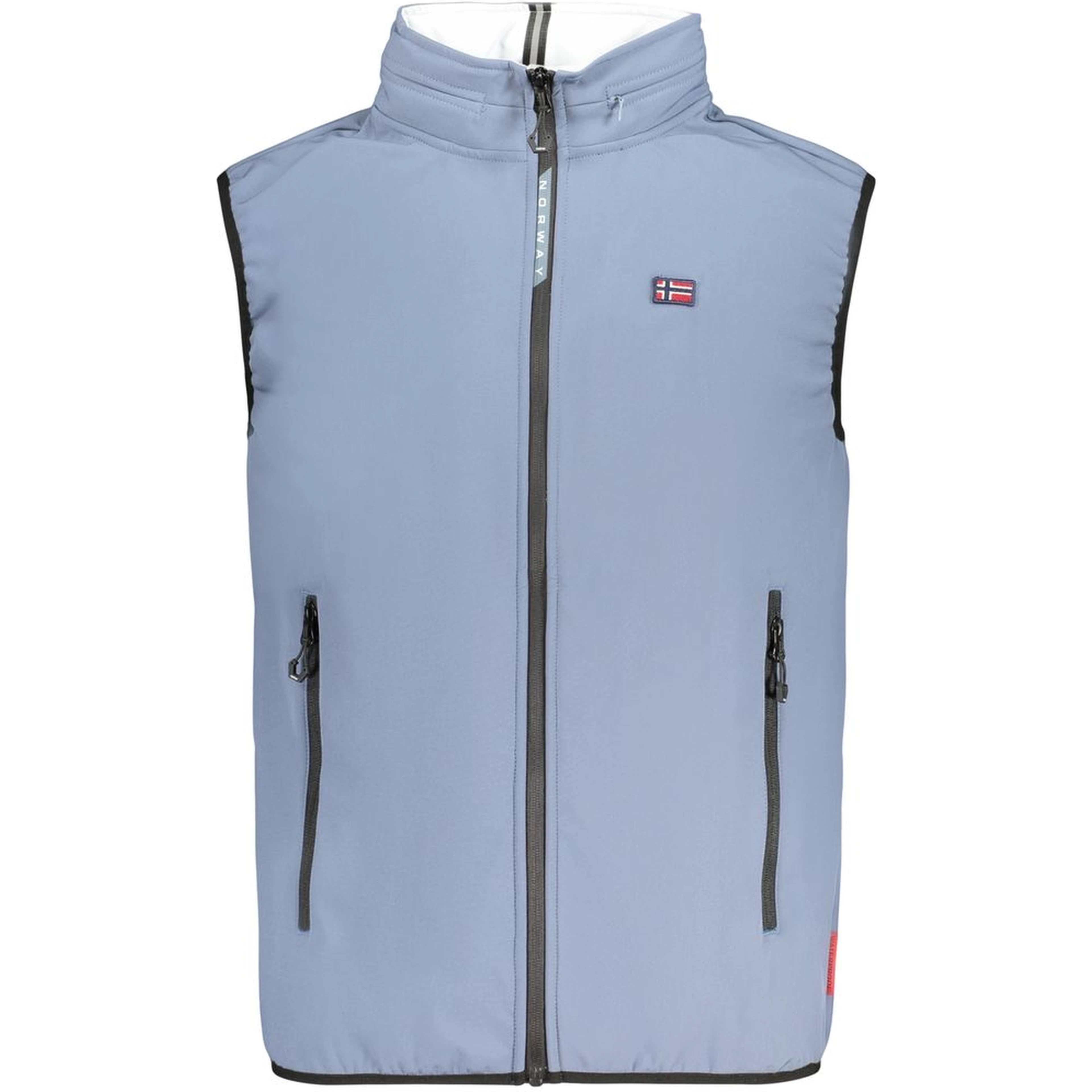 Azzurro Poliestere Mens Vest