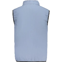 Azzurro Poliestere Mens Vest