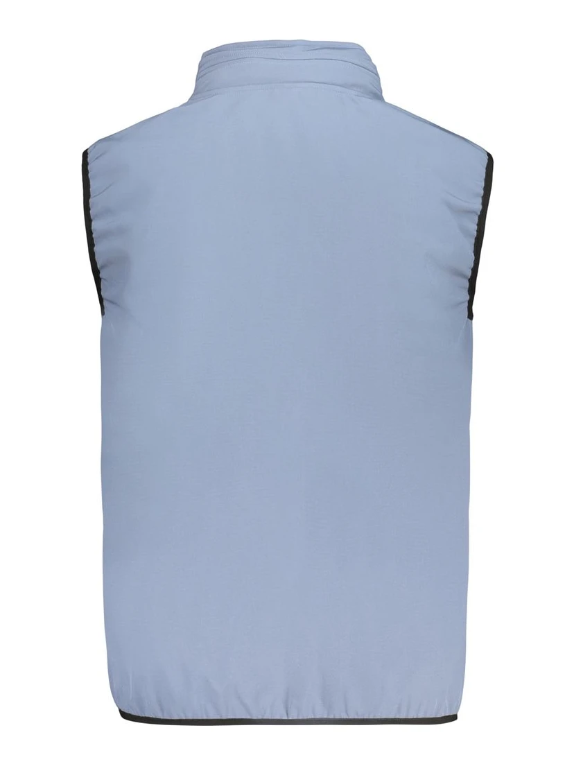 Azzurro Poliestere Mens Vest