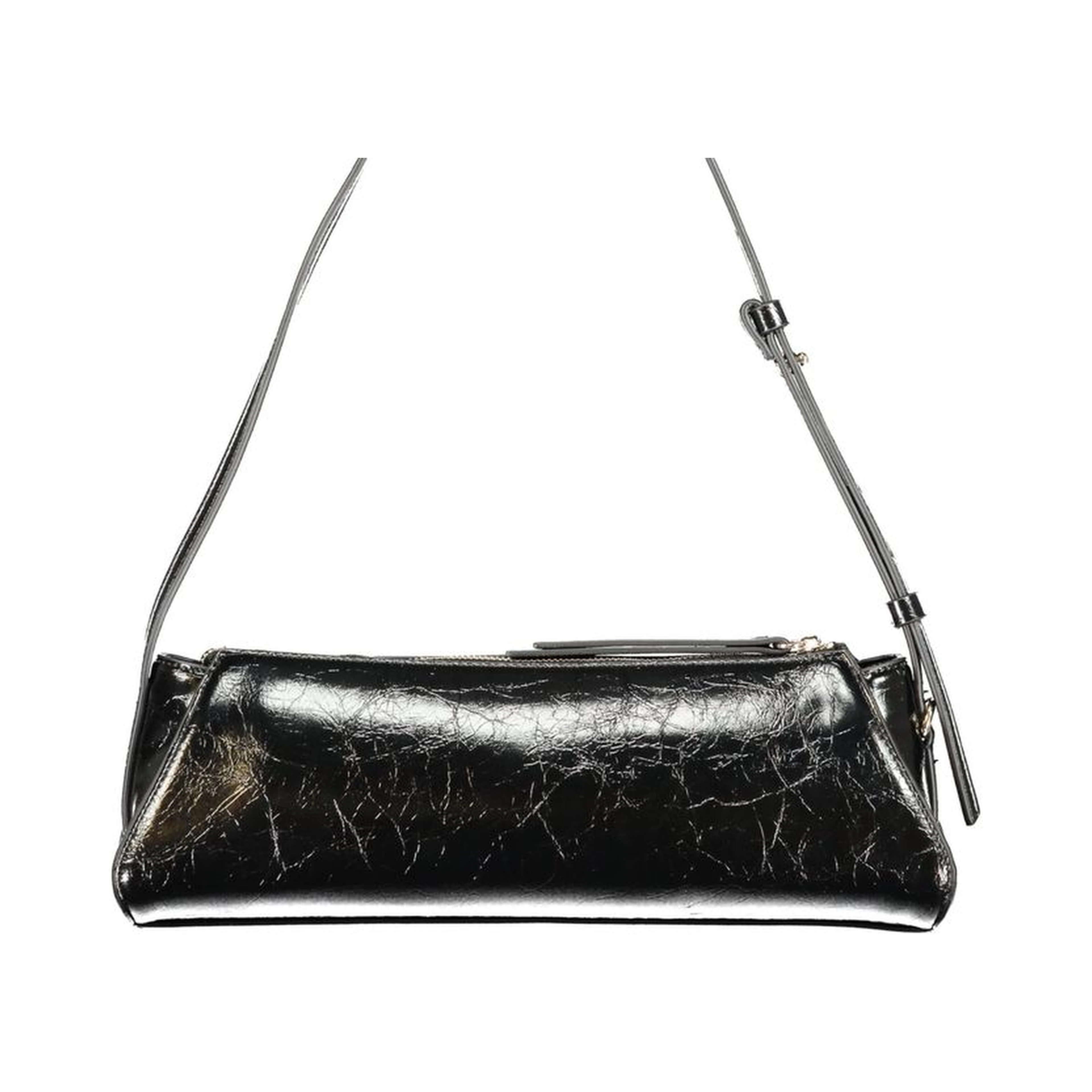 Black Polyurethane Women's Handbag