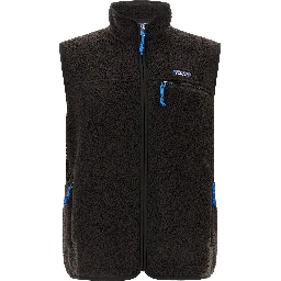 Black Polyester Sleeveless Jacket