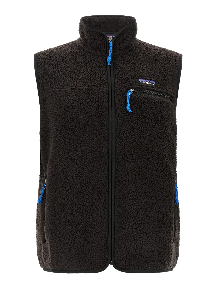 Black Polyester Sleeveless Jacket