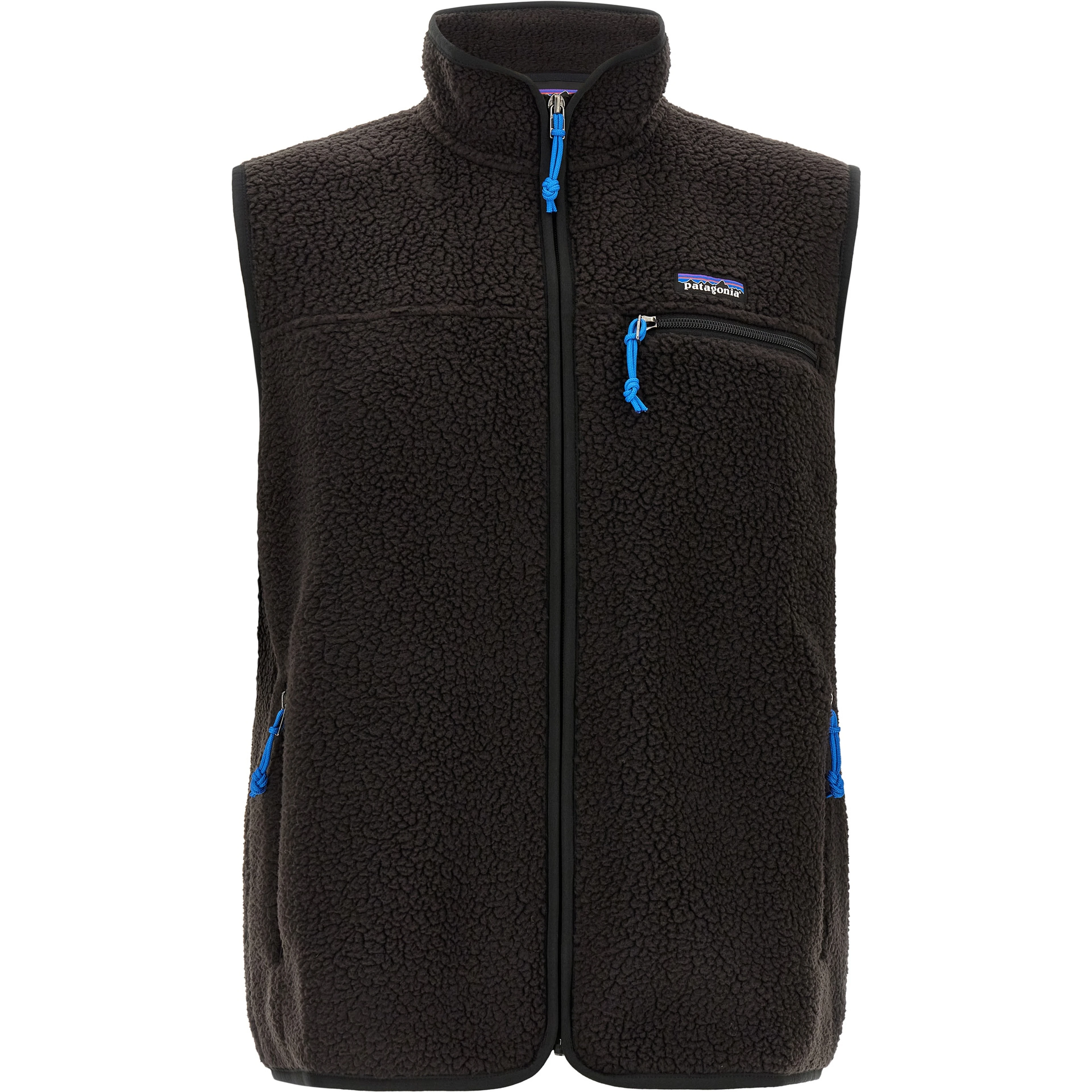 Black Polyester Sleeveless Jacket