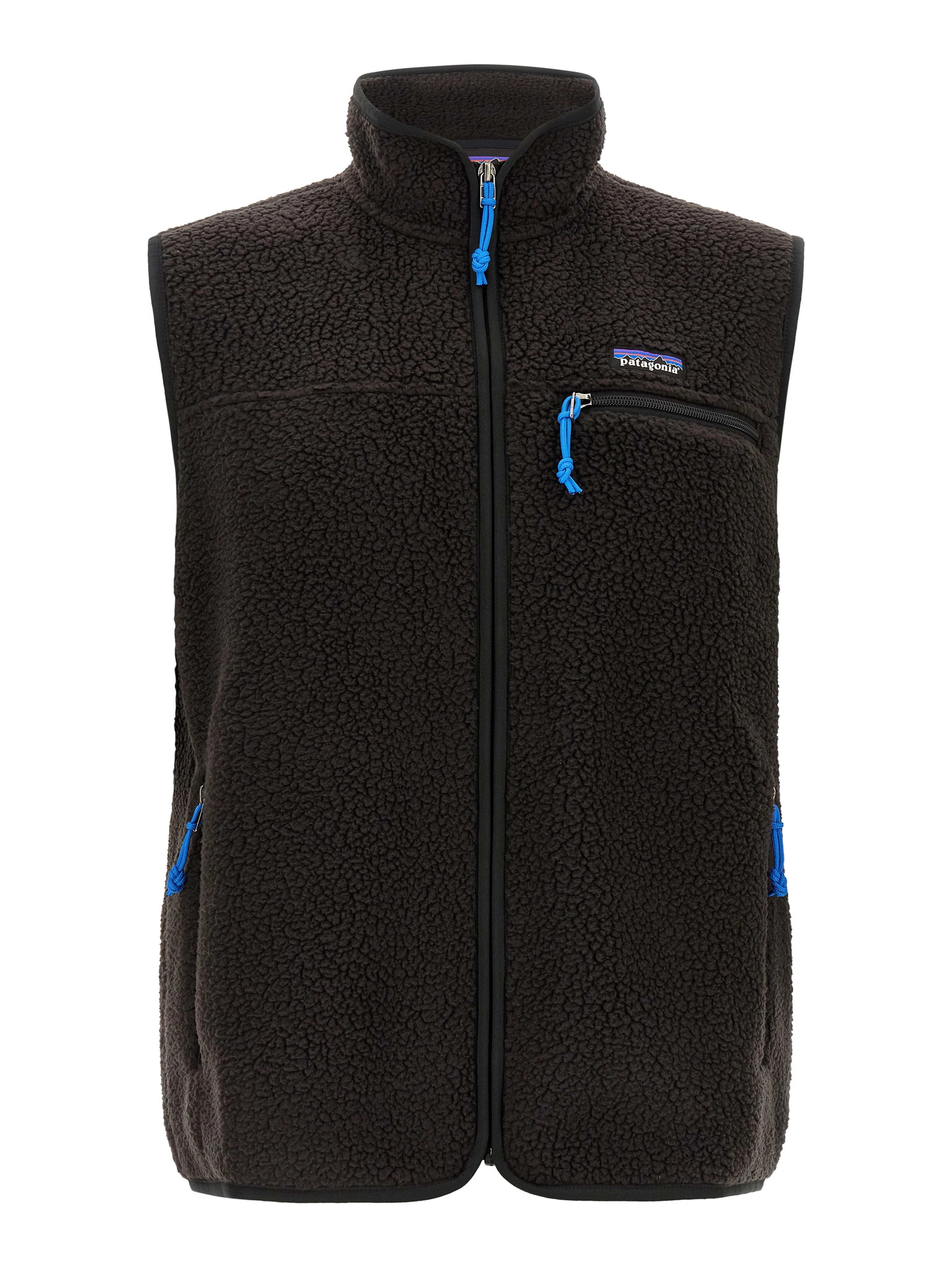 Black Polyester Sleeveless Jacket