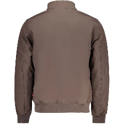 Brown Polyester Men's Jacket