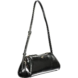 Black Polyurethane Women's Handbag