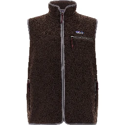 Brown Polyester Sleeveless Jacket