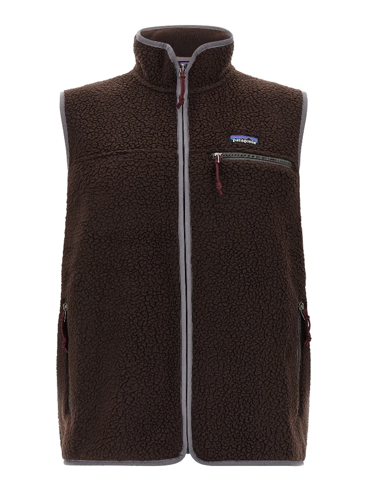 Brown Polyester Sleeveless Jacket