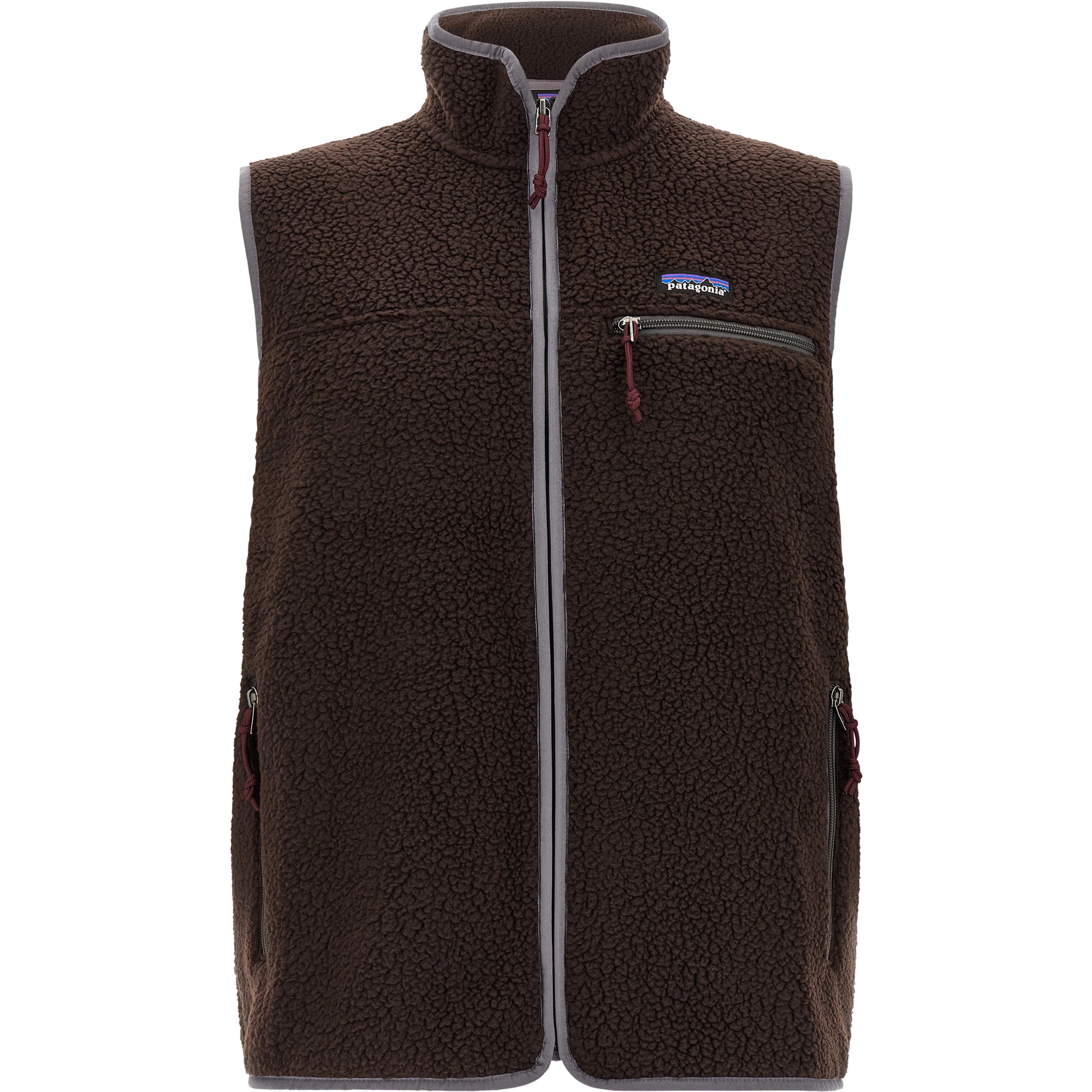 Brown Polyester Sleeveless Jacket