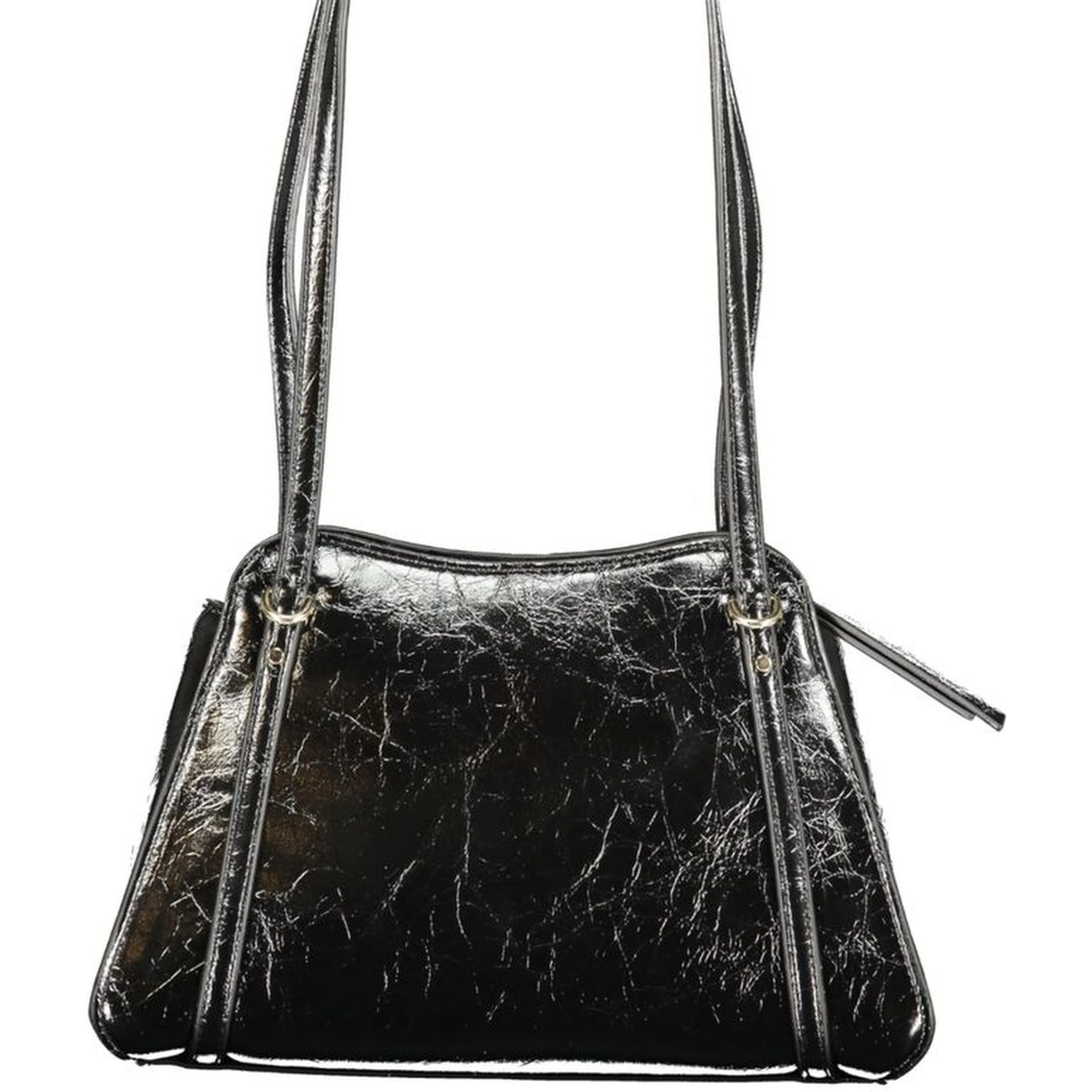 Black Polyurethane Women's Bag