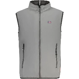 Gray Polyester Men's Vest