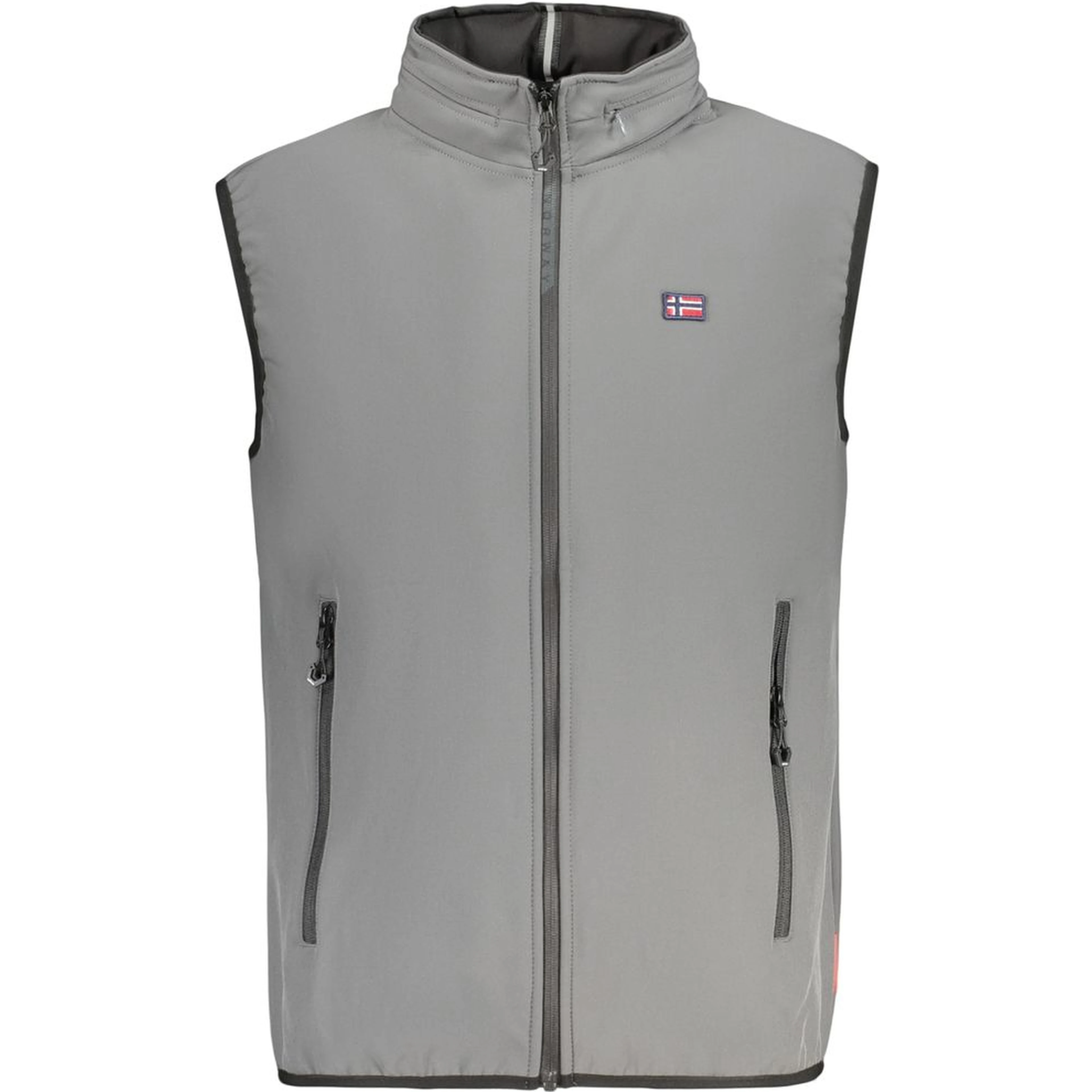 Gray Polyester Men's Vest