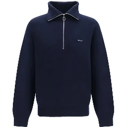 Blue Wool Oves Aries Polo Shirt