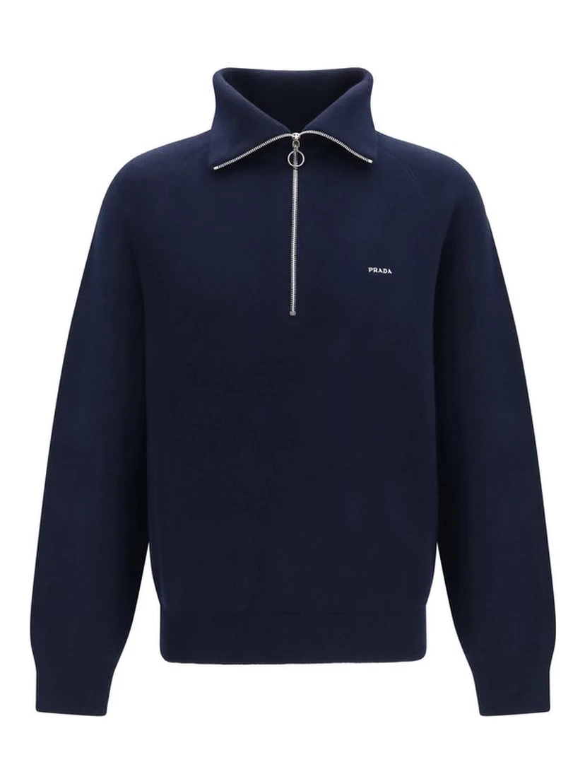 Blue Wool Oves Aries Polo Shirt