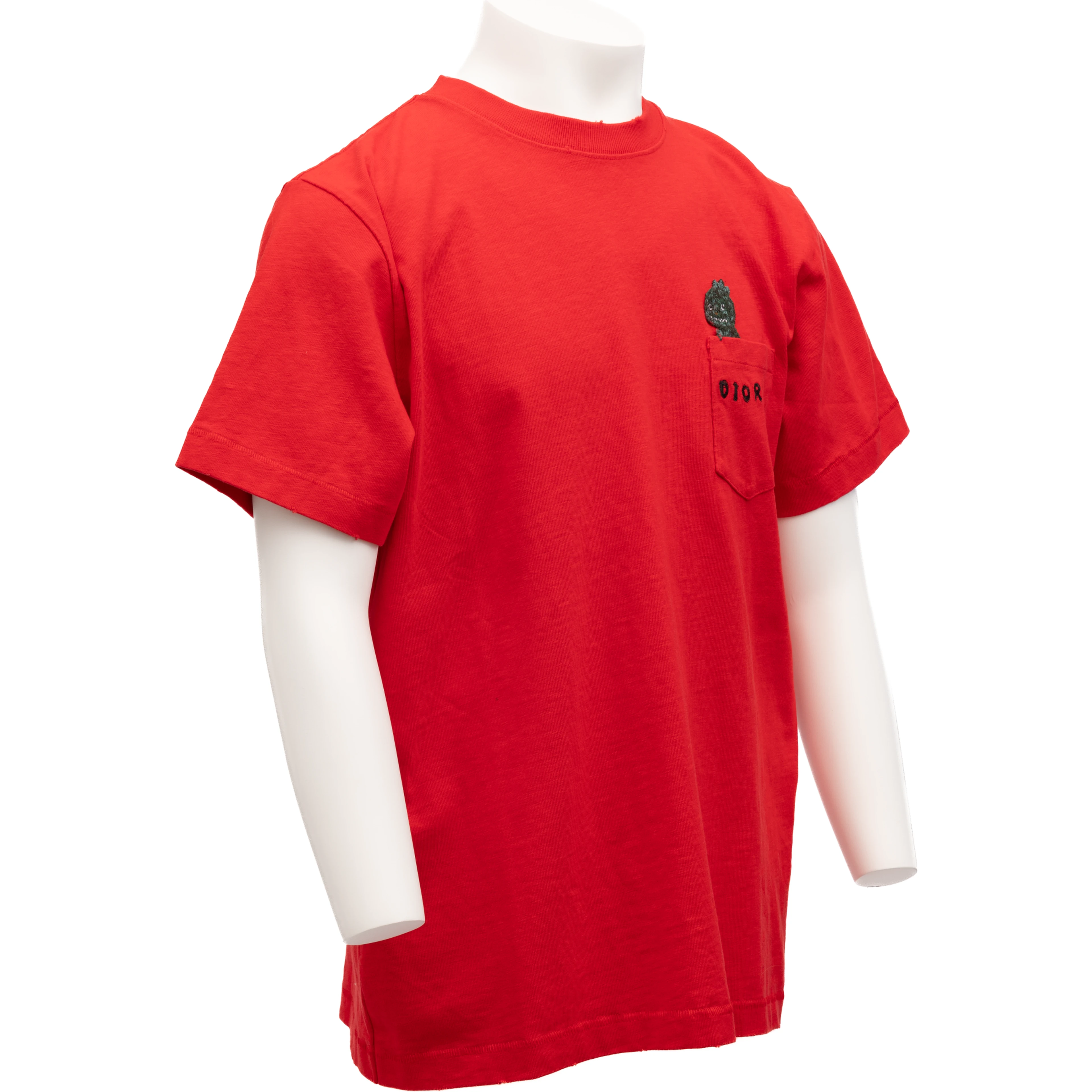 Red Cotton T-Shirts Crew Neck