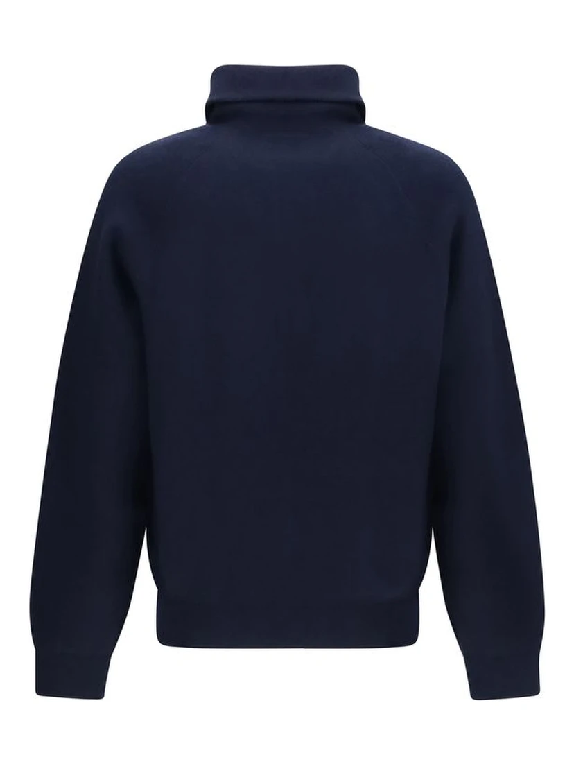 Blue Wool Oves Aries Polo Shirt