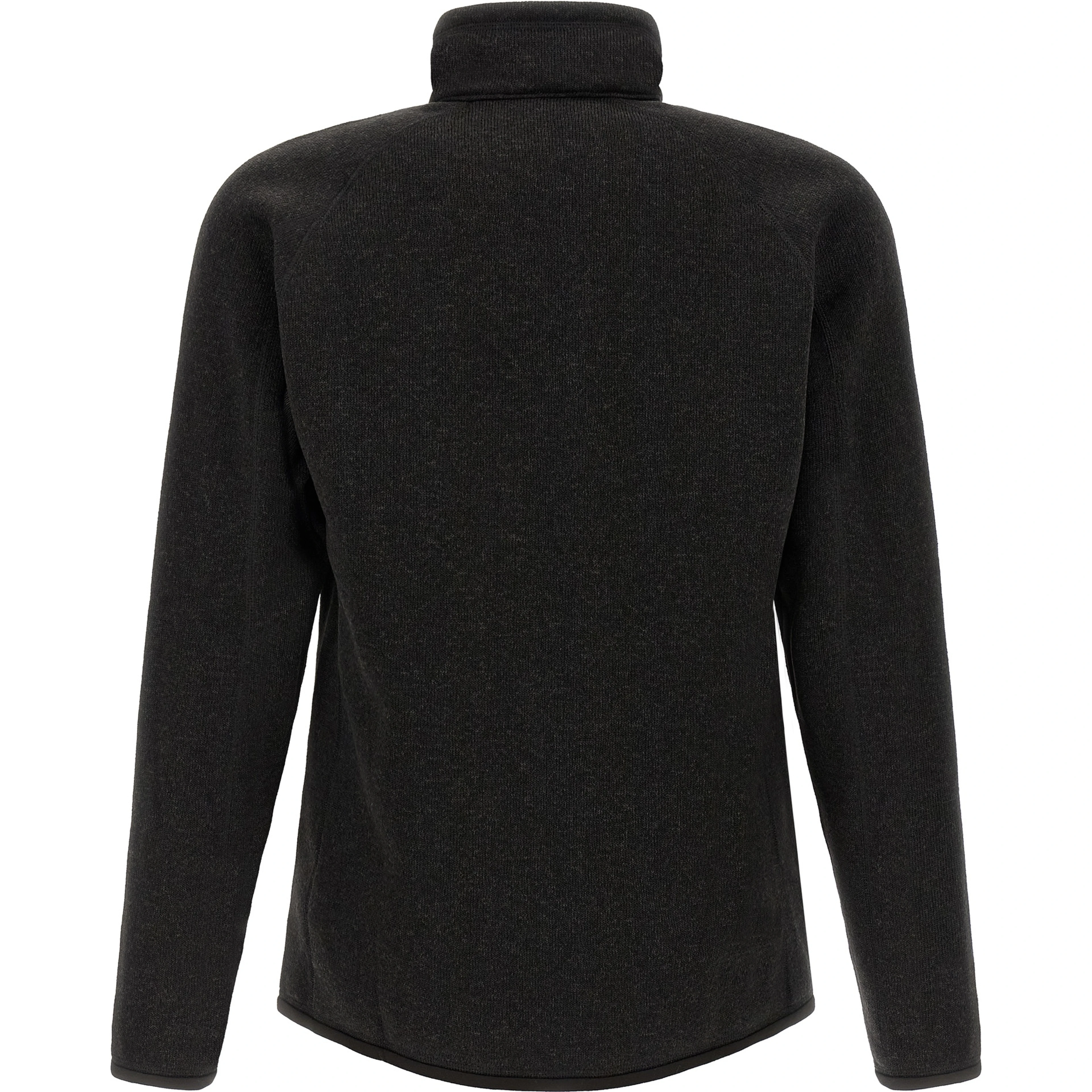 Black Polyester Full-Length Jacket