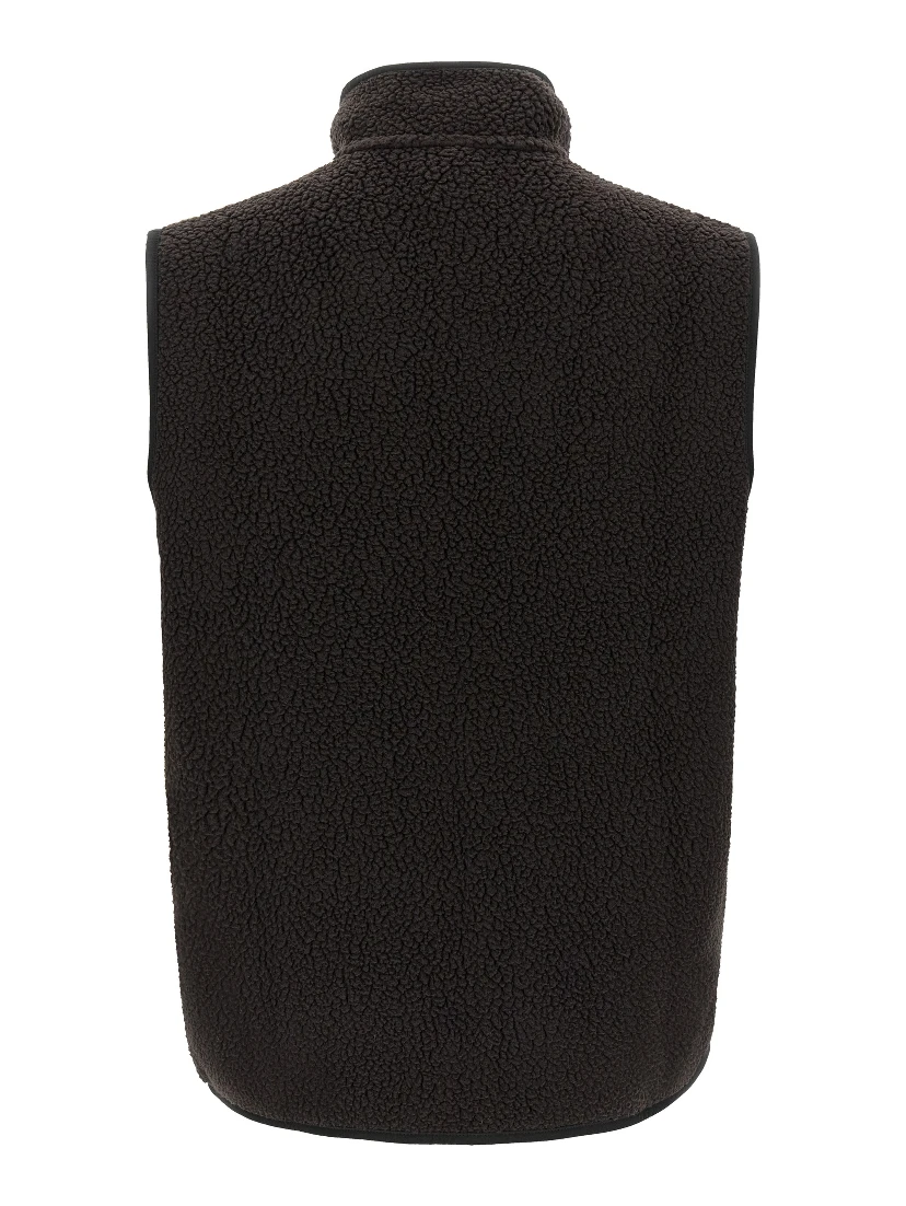Black Polyester Sleeveless Jacket